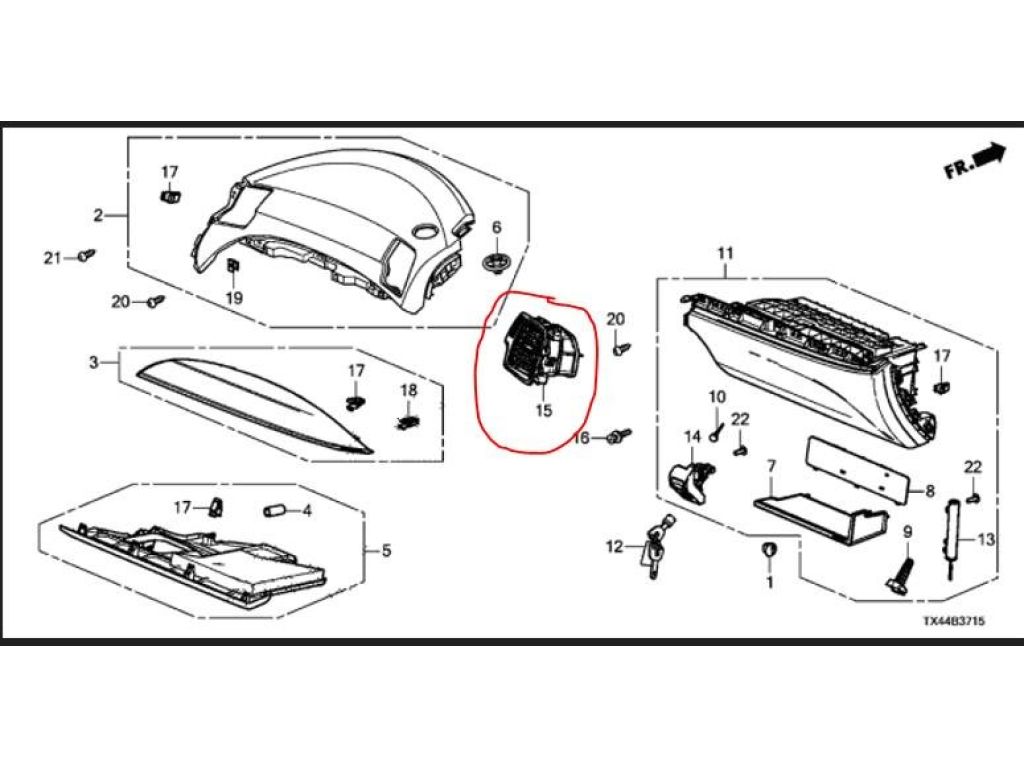 77620-TX4-A01ZA | Дефлектор повітряний прав. ACURA RDX 12-19 - Фото 2