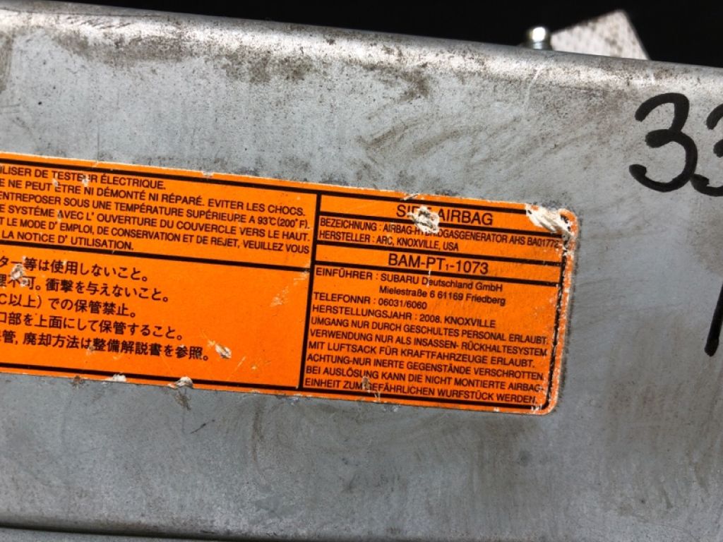 98201AG05A | Подушка безпеки в сидінні передн. лів. SUBARU OUTBACK 03-09 BP - Фото 4