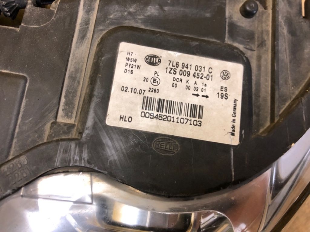 7L6941039C | Фара лів. VOLKSWAGEN TOUAREG 02-10 - Фото 8