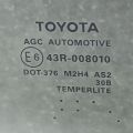 68103-06300 | Скло дверей задн. прав. TOYOTA CAMRY 70 17- - Прев'ю 2