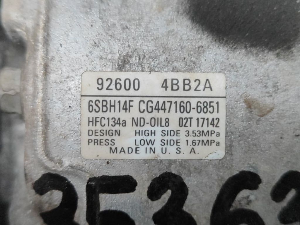 92600-4BB2A | Компрессор кондиционера NISSAN X-TRAIL/ROGUE T32 13-20 - Фото 6