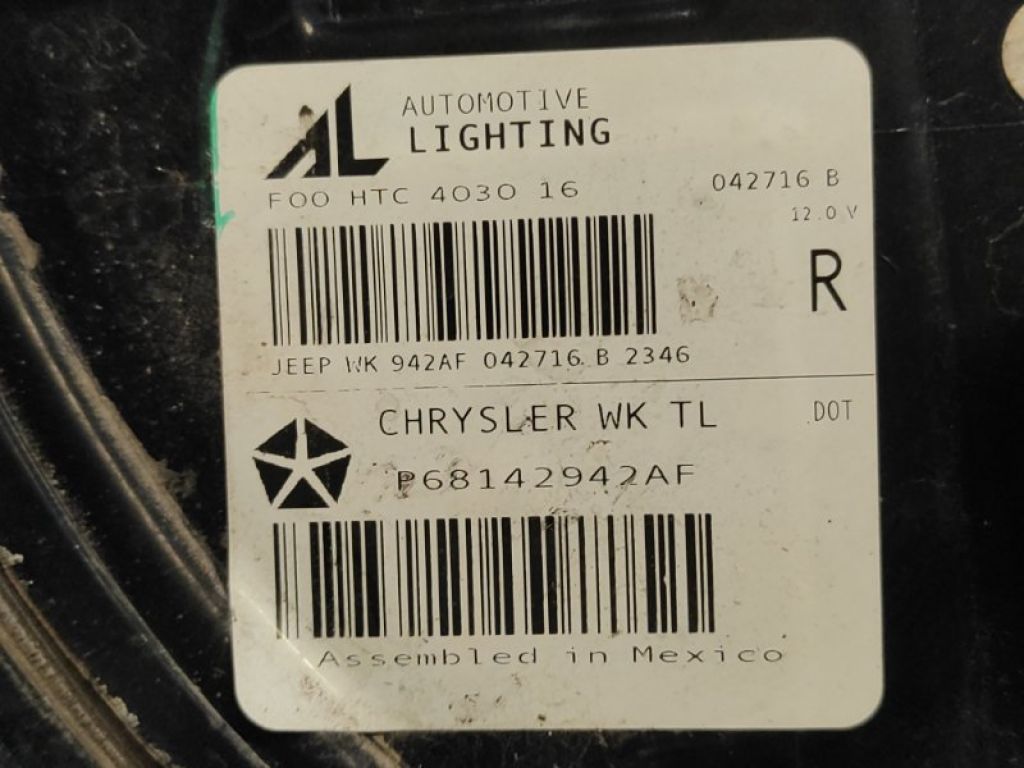 P68142942AF | Ліхтар зовнішній прав. JEEP GRAND CHEROKEE 11-22 - Фото 11