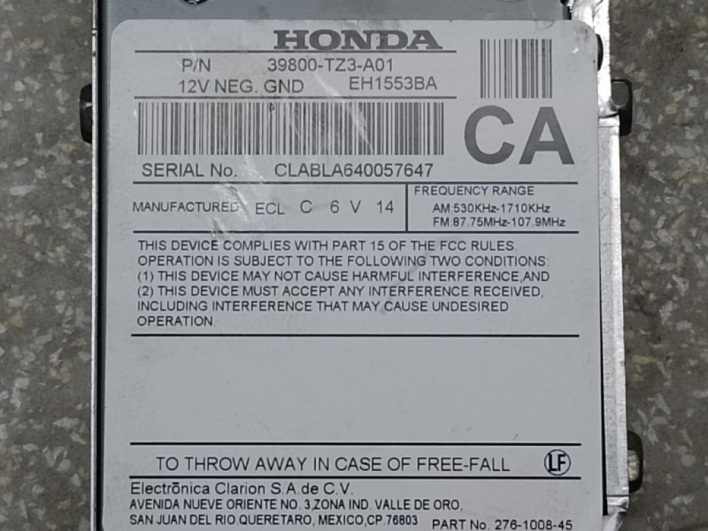 39800-TZ3-A01 | Блок електронний ACURA TLX 14-17 - Фото 4