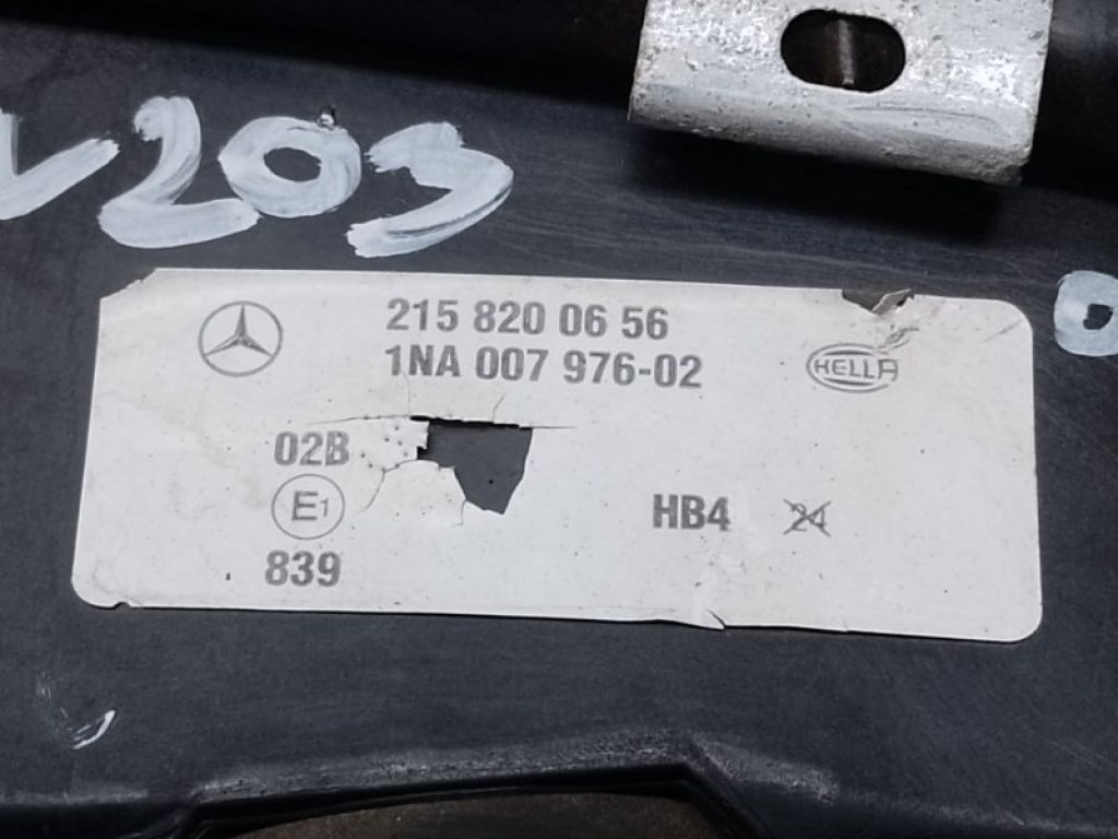 A 215 820 06 56 | Противотуманная фара прав. MERCEDES C-CLASS W203 00-07 - Фото 5