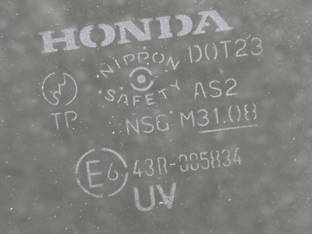 73450-SNA-A00 | Скло дверей задн. лів. HONDA CIVIC 4D 06-11 - Фото 2