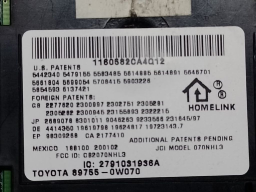 63650-33201-B0 | Плафон салону передн. LEXUS ES350 06-12 - Фото 7