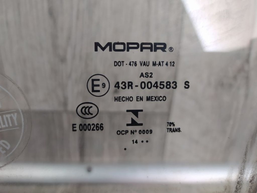 5076 887AD | Скло дверей передн. лів. DODGE JOURNEY 08-20 - Фото 2