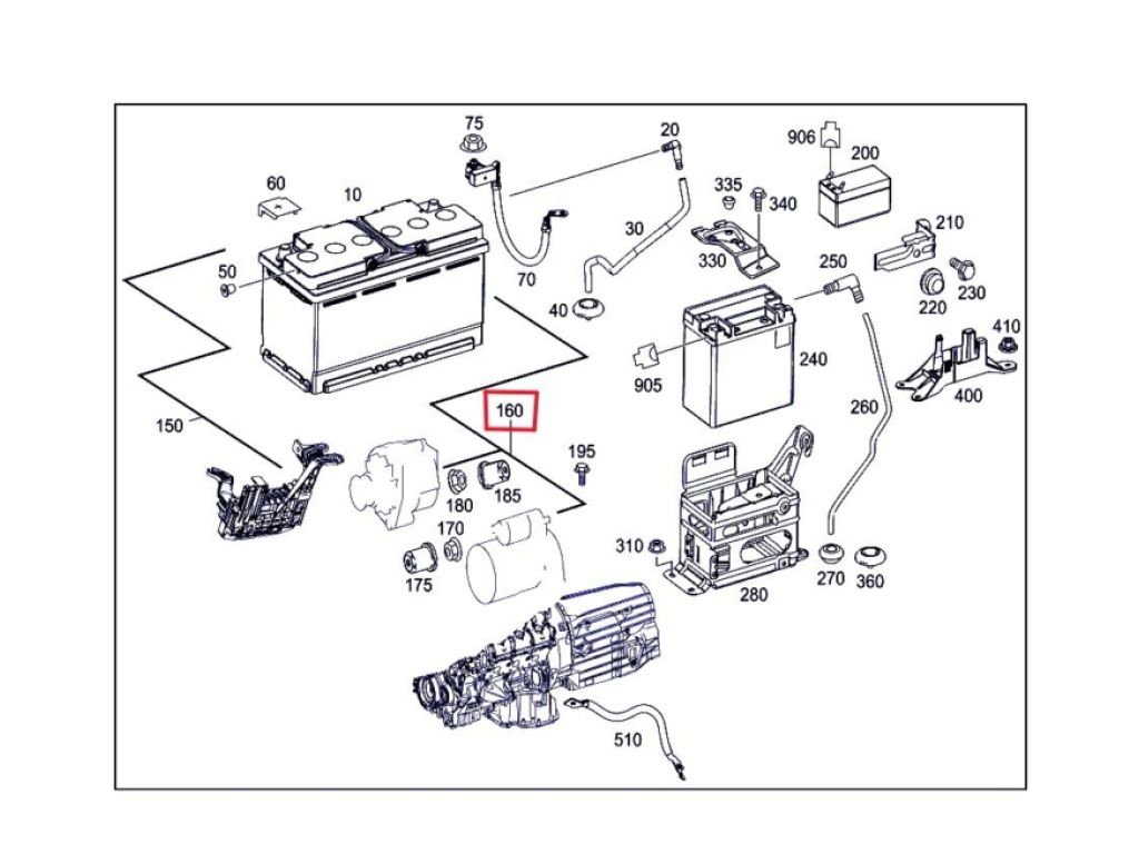 A 166 440 95 08 | Провод стартера MERCEDES GL-CLASS X166 12-16 - Фото 3