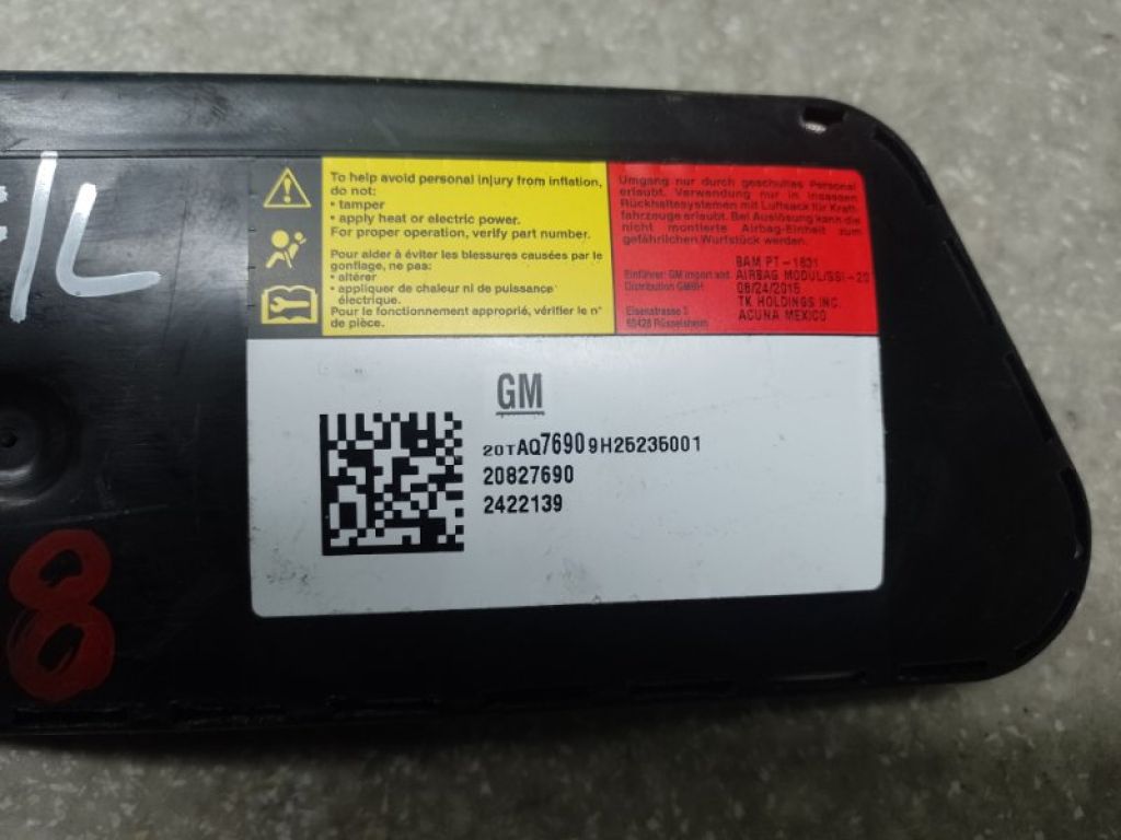 20827690 | Подушка безпеки в сидінні передн. лів. CHEVROLET EQUINOX 09-17 - Фото 4