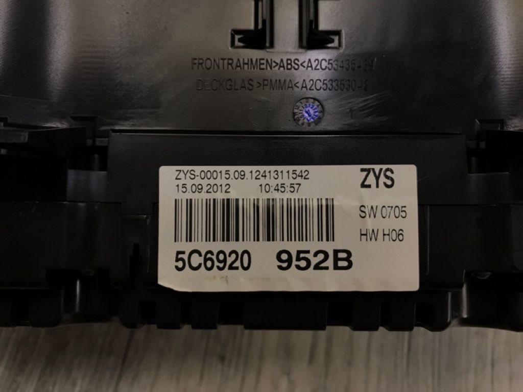 5C6 920 952 B | Панель приладів VOLKSWAGEN JETTA USA 10-17 - Фото 6