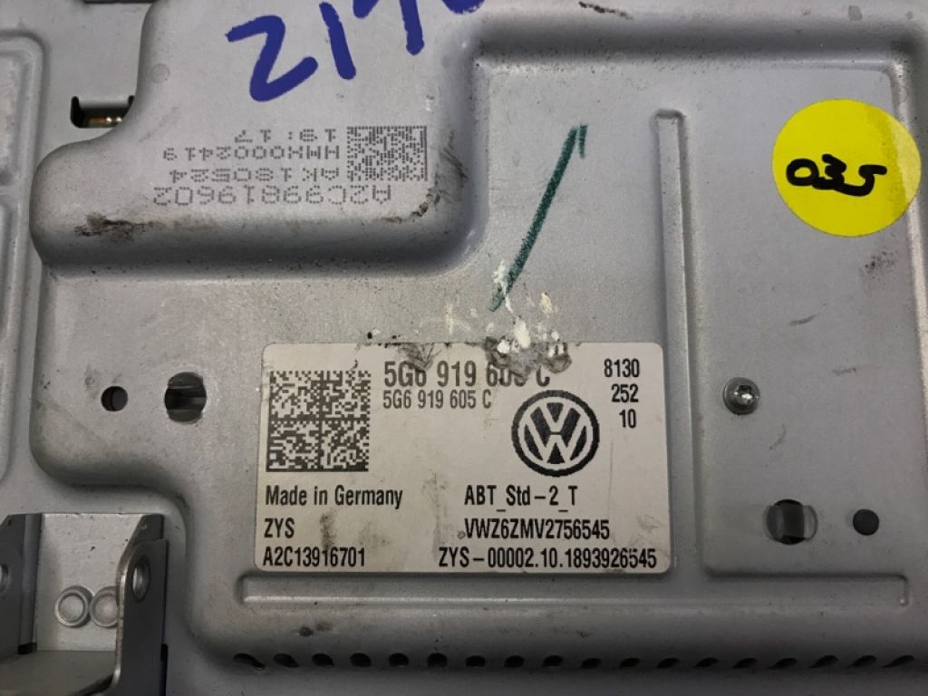 5G6 919 605 C | магнітола VOLKSWAGEN TIGUAN 16-23 - Фото 6