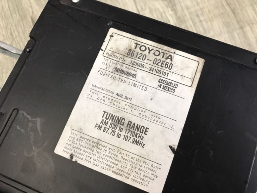 86120-02E60 | магнітола TOYOTA COROLLA 150 06-13 - Фото 9