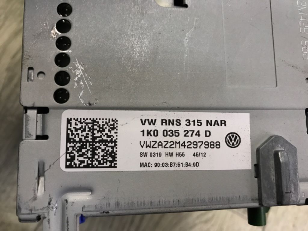 1K0 035 274 EX | магнітола VOLKSWAGEN TIGUAN 08-17 - Фото 10