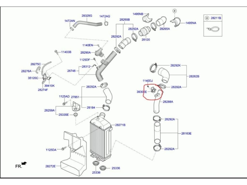 39300-2A600 | Датчик абсолютного тиску (MAP sensor) HYUNDAI KONA OS 17-23 - Фото 2
