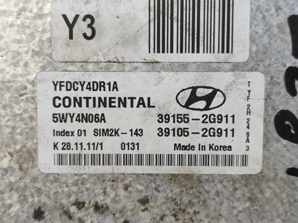 39105-2G911 | Блок керування двигуном HYUNDAI SONATA YF 10-14 - Фото 4