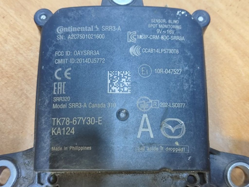 TK78-67Y30-E | Датчик сліпих зон MAZDA CX-9 16- - Фото 3