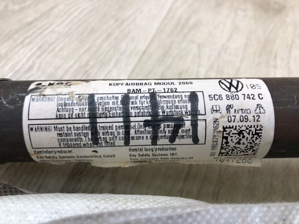 5C6 880 742 C | Подушка безпеки (штора) прав. VOLKSWAGEN JETTA USA 10-17 - Фото 5