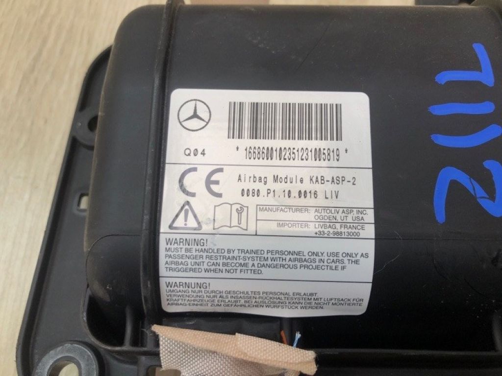 A 166 860 01 02 | Подушка безопасности в колени лев. MERCEDES GL-CLASS X166 12-16 - Фото 6