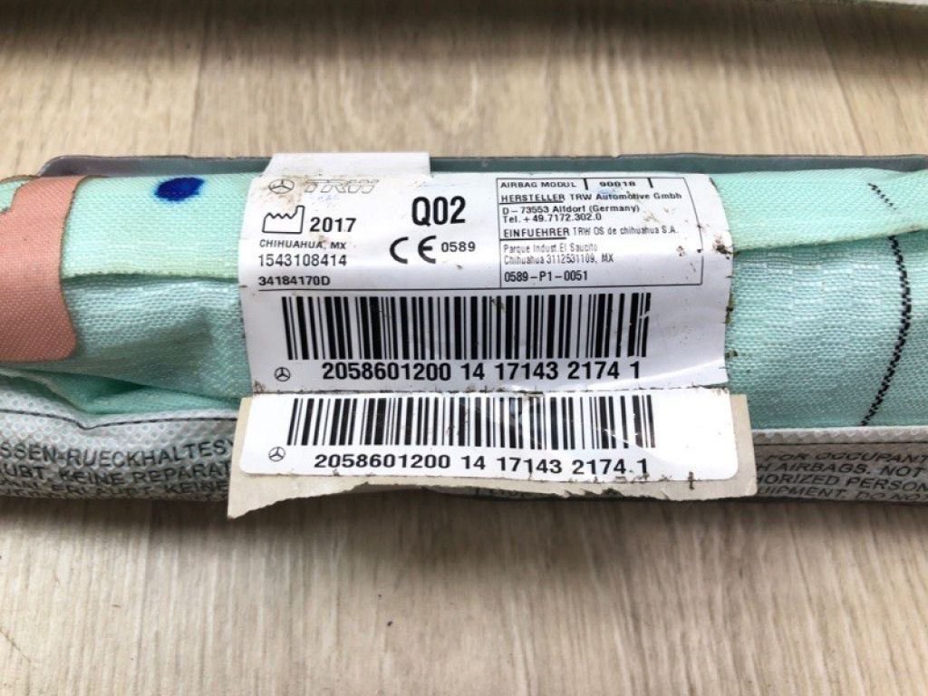 A 205 860 75 01 | Подушка безпеки (штора) лів. MERCEDES C-CLASS W205 16-21 - Фото 4