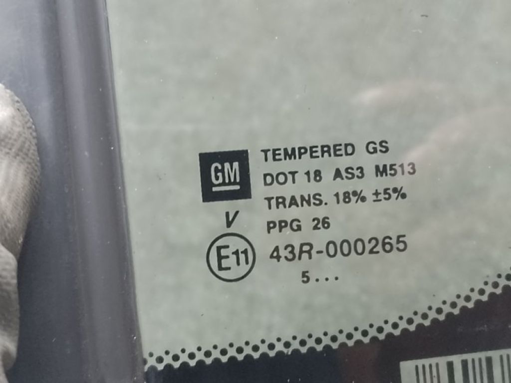 25830043 | Скло дверей глухе задн. лів. HUMMER H3 05-10 - Фото 2