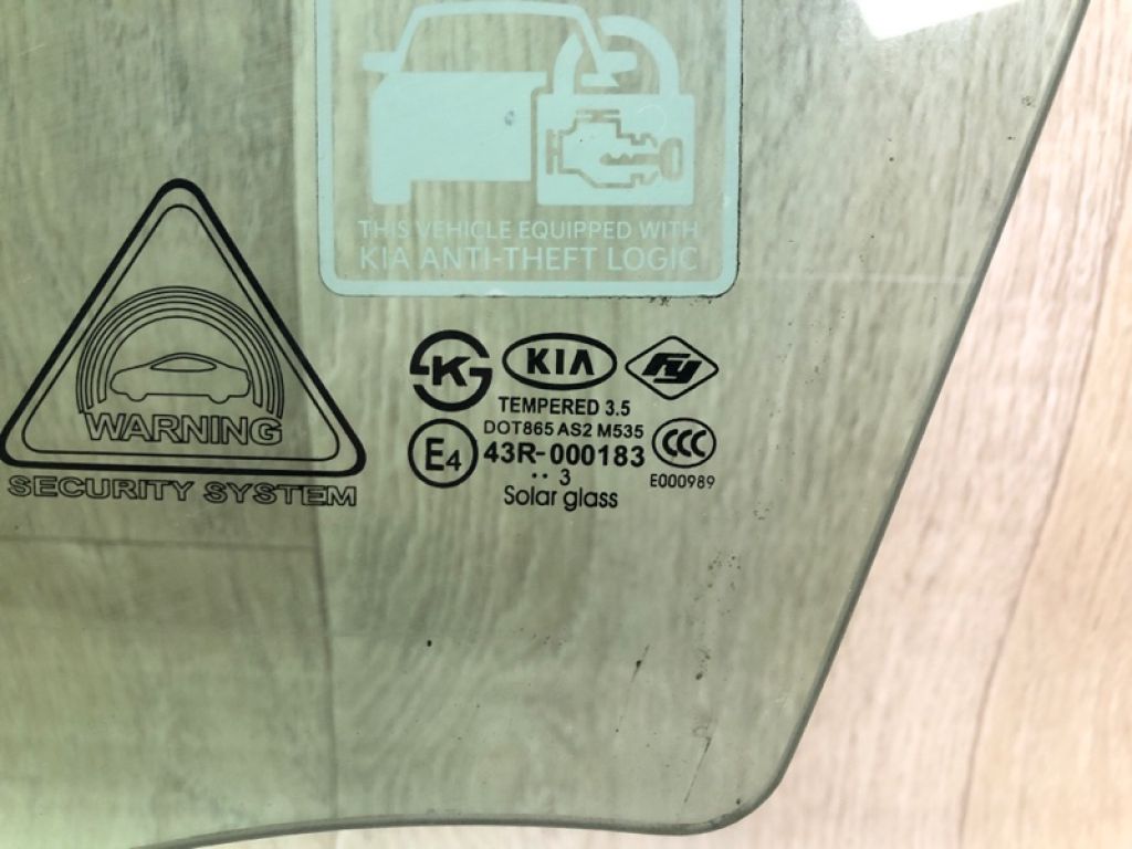 82410A7020 | Скло дверей передн. лів. KIA FORTE YD 12- - Фото 4