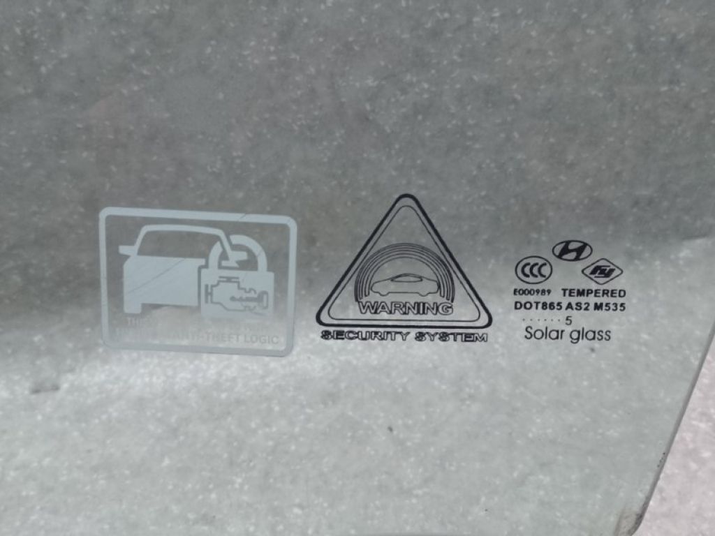 82411-3X060 | Скло дверей передн. лів. HYUNDAI ELANTRA MD 10-15 - Фото 2