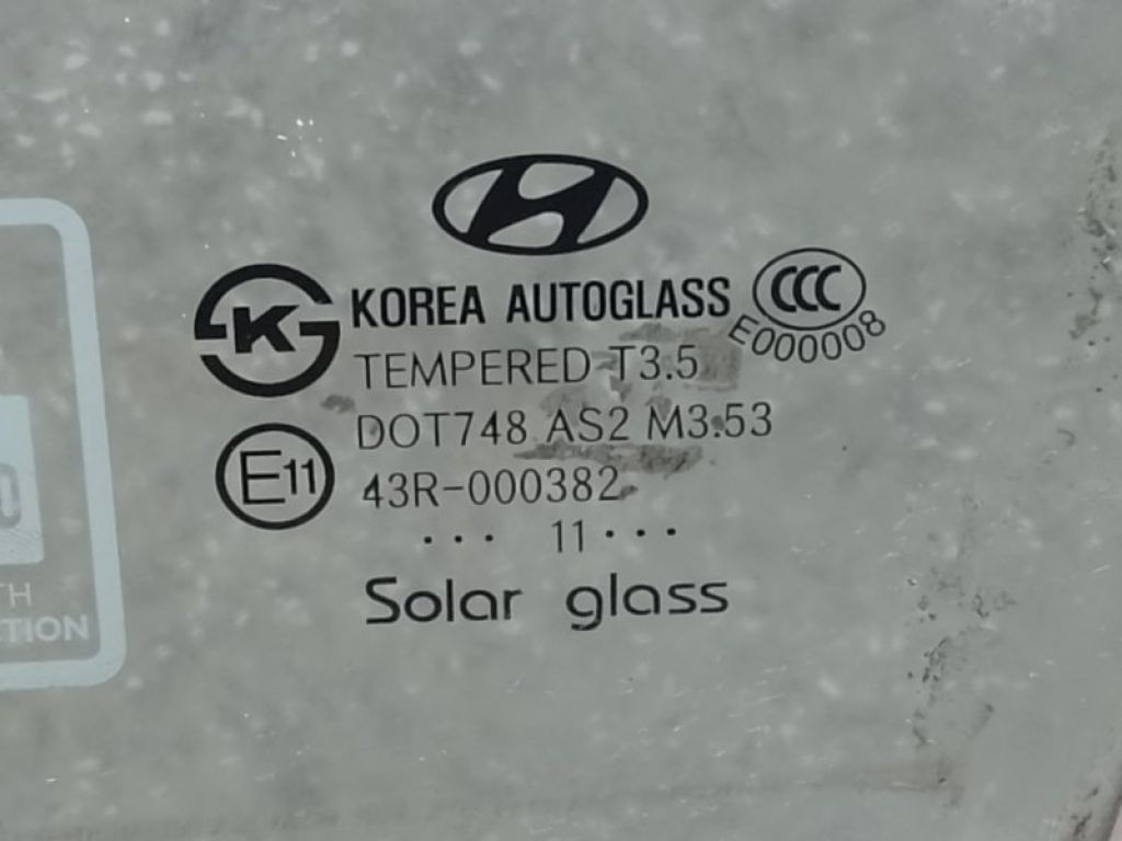 82411-3X020 | Скло дверей передн. лів. HYUNDAI ELANTRA MD 10-15 - Фото 2