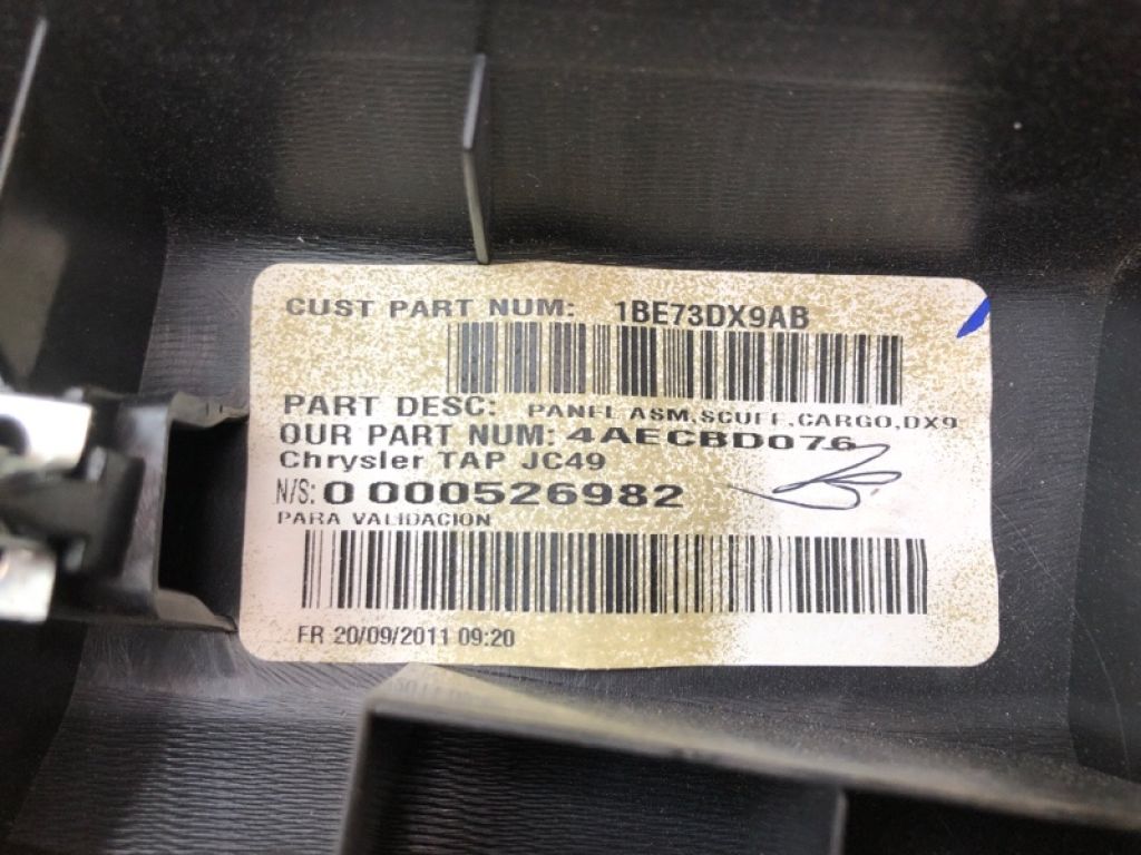 1BE73DX9AB | Накладка на поріг багажника DODGE JOURNEY 08-20 - Фото 7