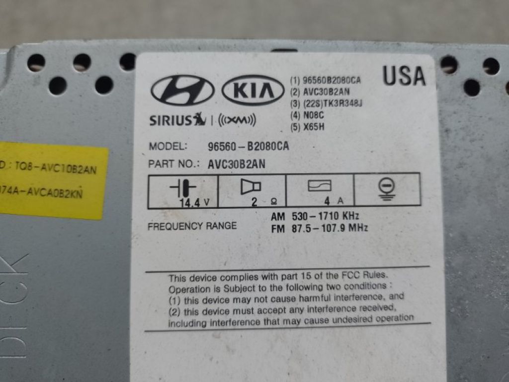 96560B2080CA | магнітола KIA SOUL PS 13-19 - Фото 6