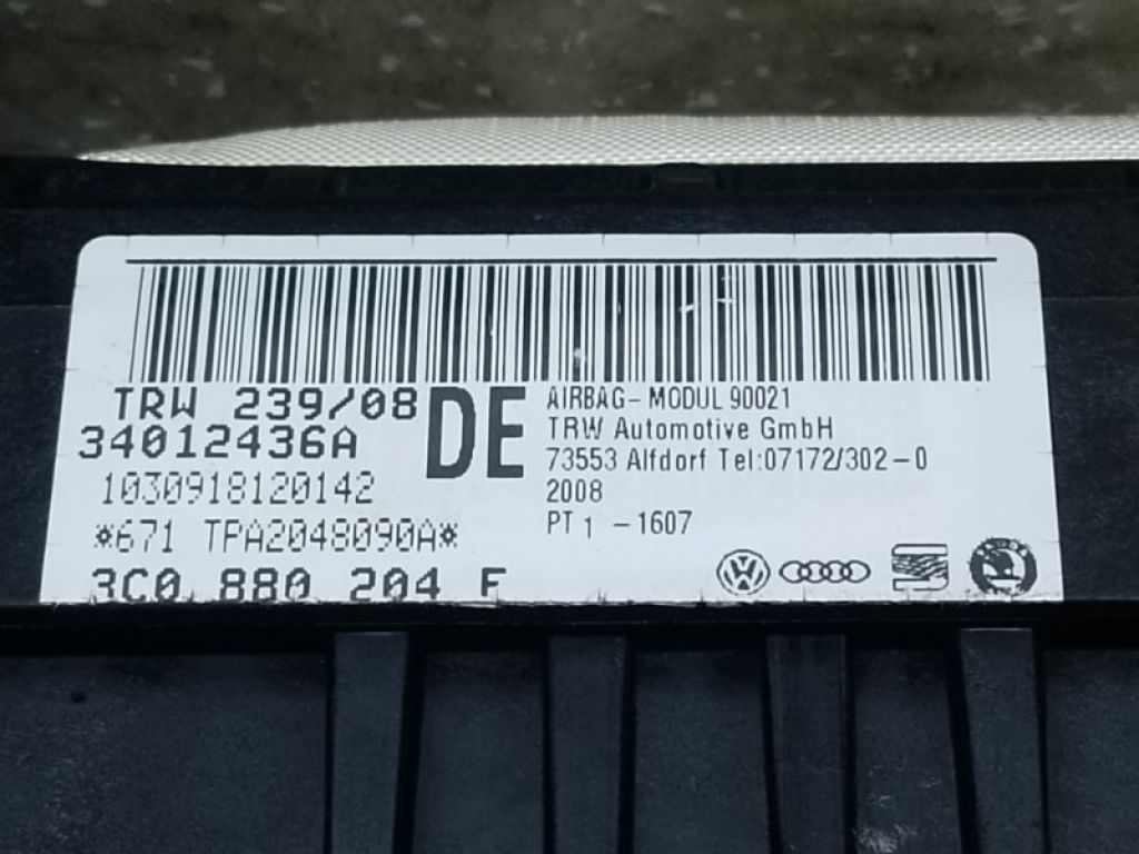 3C0880204F | Подушка безопасности пассажира VOLKSWAGEN PASSAT CC 08-12 - Фото 5