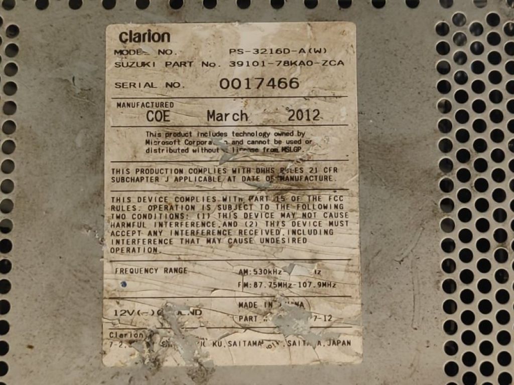 3910178KA0ZCA | Блок керування мультимедіа SUZUKI GRAND VITARA 05-15 - Фото 6