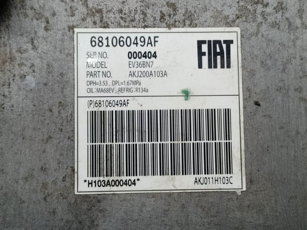 68106049AG | Компрессор кондиционера FIAT 500 (312/FF) 07-19 - Фото 8