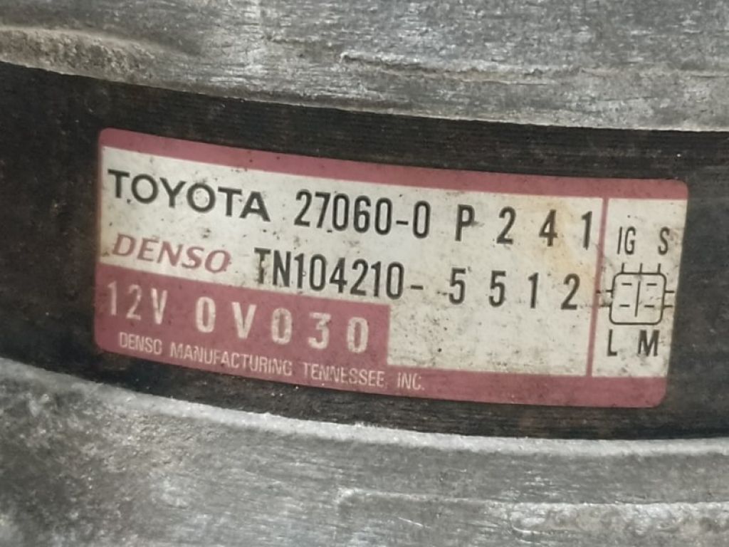270600P241 | Генератор TOYOTA SIENNA 11-16 - Фото 6