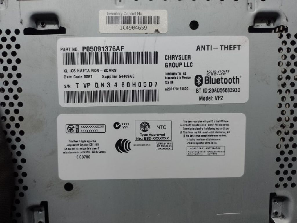 5091376AC | магнітола JEEP CHEROKEE 14- - Фото 5