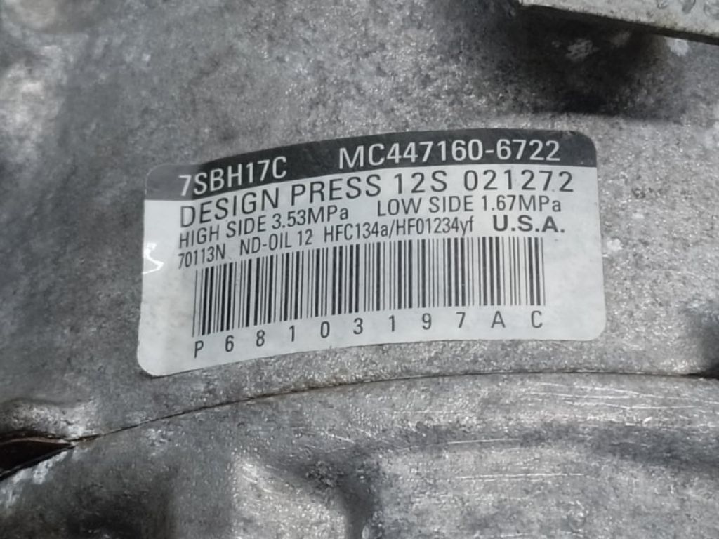 68103197AC | Компресор кондиціонера CHRYSLER 200 14-16 - Фото 5