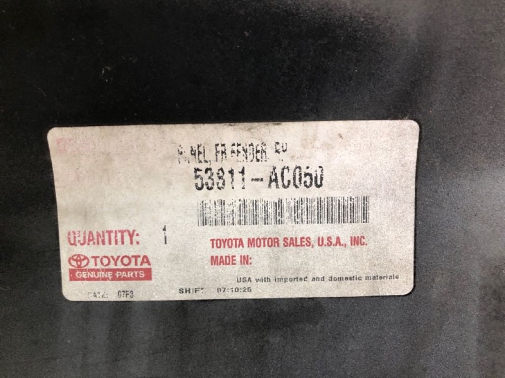 53811AC050 | Крило переднє прав. TOYOTA AVALON 05-12 - Фото 5