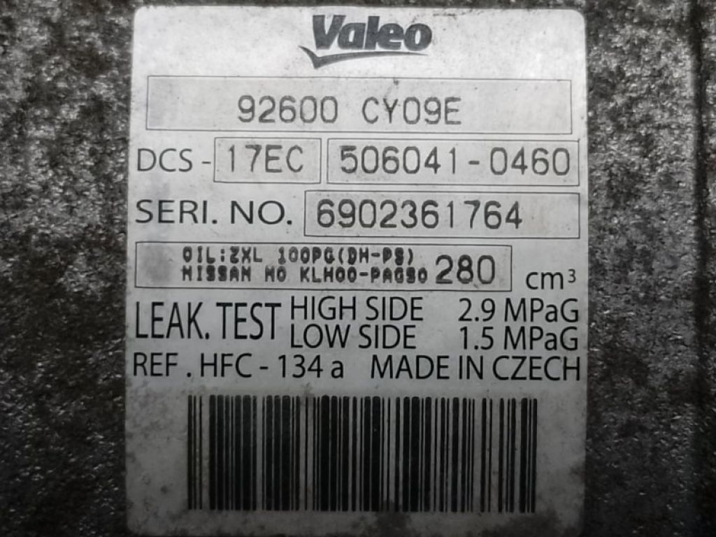 92600CY09E | Компресор кондиціонера NISSAN QASHQAI 07-14 - Фото 6