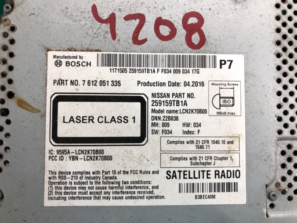 25915-9TB1A | магнітола NISSAN X-TRAIL/ROGUE T32 13-20 - Фото 12