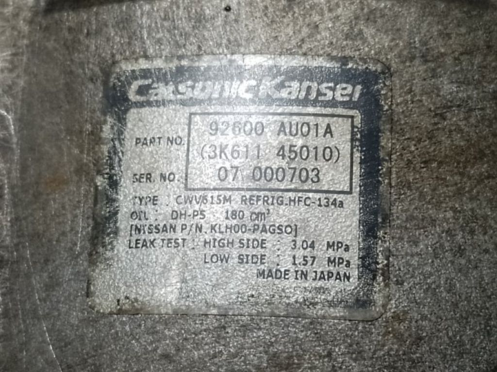 92600AU01A | Компресор кондиціонера NISSAN X-TRAIL T30 01-07 - Фото 5
