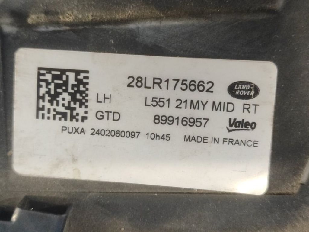 LR175662 | Фара передн. лів. LAND ROVER EVOQUE 19- - Фото 8