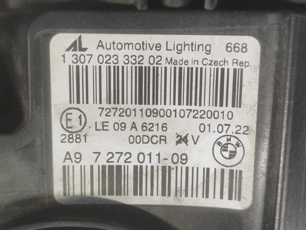 7272011 | Фара лів. BMW 6 SERIES (F13) 12-18 - Фото 9