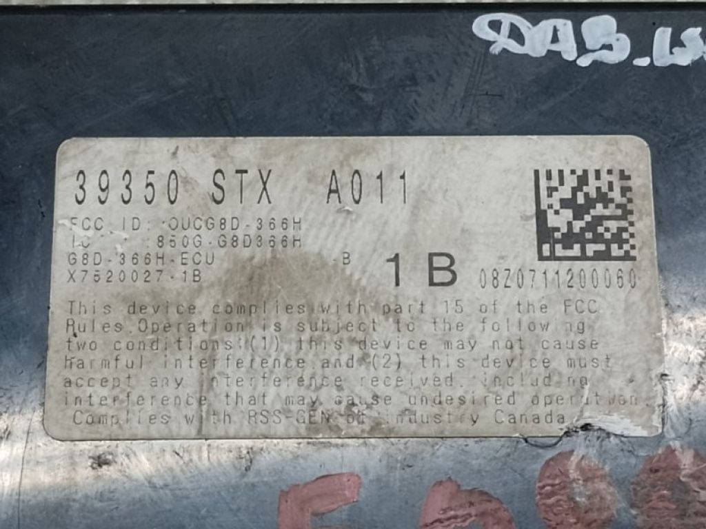 39350-STX-305 | Блок управления дав.в шинах ACURA MDX (YD2) 06-13 - Фото 4