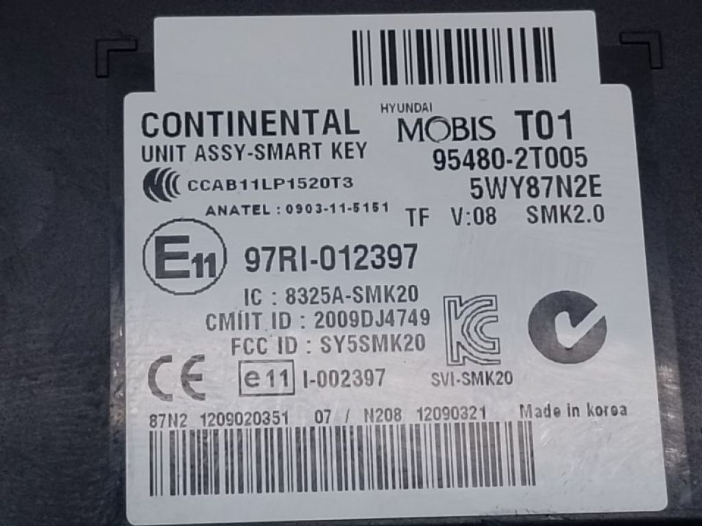 954802T005 | Блок електронний KIA OPTIMA TF 11-16 - Фото 4