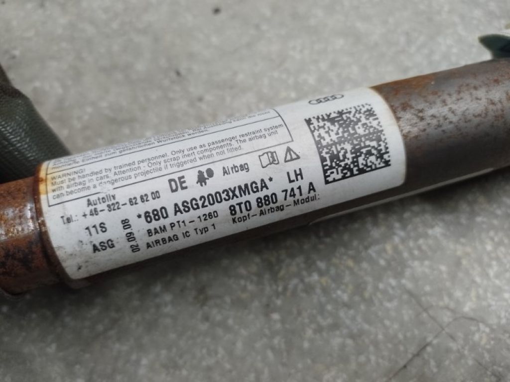 8T0880741B | Подушка безпеки (штора) лів. AUDI A5 07-17 - Фото 3