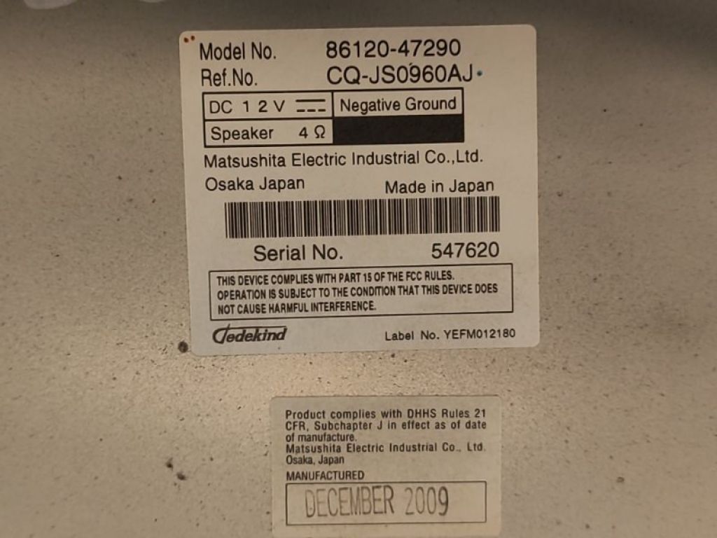 86120-47290 | магнітола TOYOTA PRIUS - 30 09-17 - Фото 8