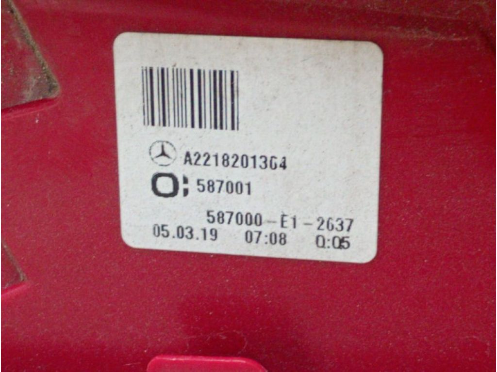 A2218201364 | Фонарь наружный левый MERCEDES S-CLASS W221 06-13 - Фото 3