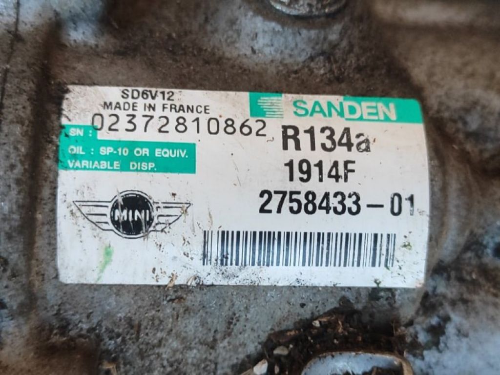 64529223392 | Компрессор кондиционера MINI COOPER S CLUBMAN R55 05-14 - Фото 4