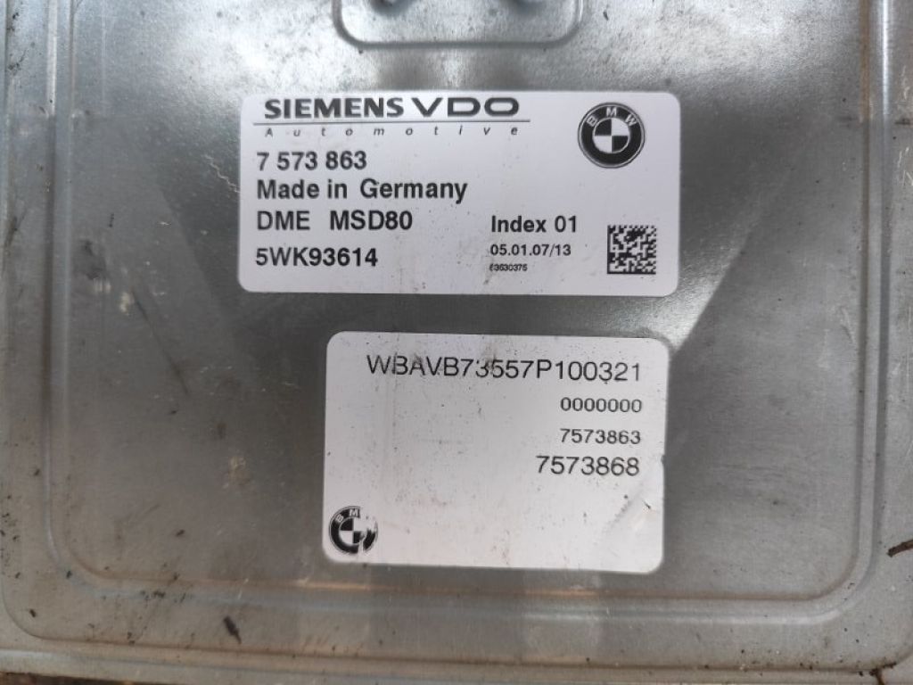 7573863 | Блок керування двигуном BMW 3 SERIES (E90-E93) 2005–2014 - Фото 3