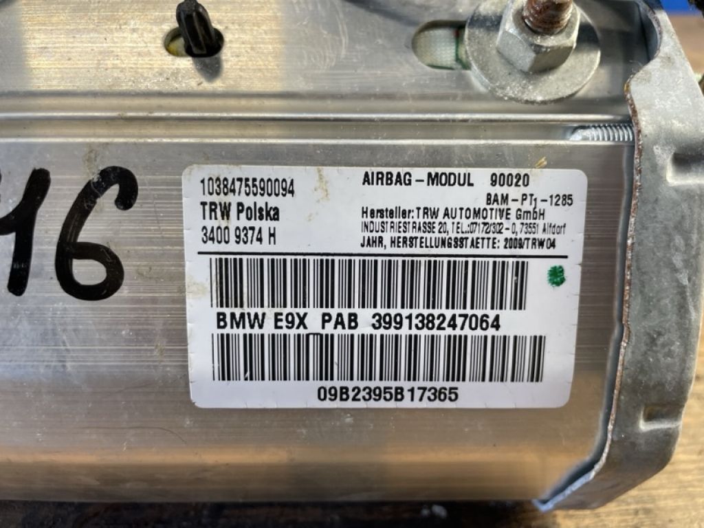 399138247051 | Подушка безпеки пасажира BMW 3 SERIES (E90-E93) 2005–2014 - Фото 4