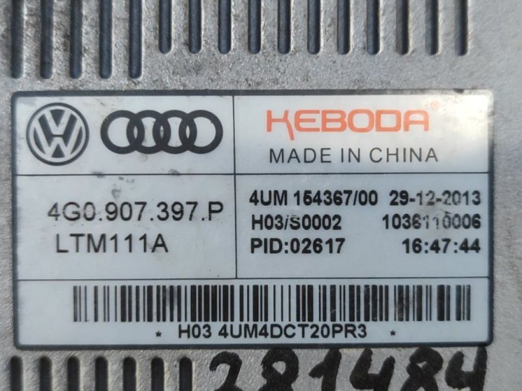 4G0907397P | Блок розжига ксенона AUDI A3 (8V) 12–17 - Фото 4